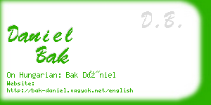 daniel bak business card